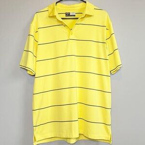 😎 Callaway Opti-Dry Golf Polo Short Sleeve Shirt Yellow Size Men’s Medium